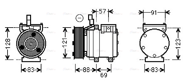Компрессор, кондиционер   HYAK258   AVA QUALITY COOLING