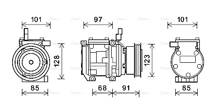 Компрессор, кондиционер   KAAK208   AVA QUALITY COOLING