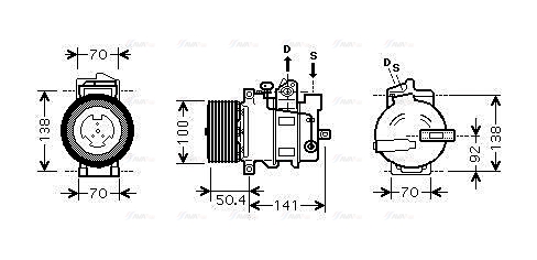 Компрессор, кондиционер   MSAK431   AVA QUALITY COOLING