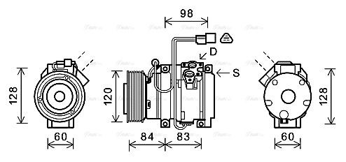 Компрессор, кондиционер   MTAK227   AVA QUALITY COOLING