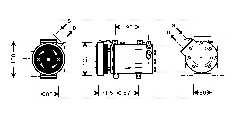 Компрессор, кондиционер   RTAK281   AVA QUALITY COOLING