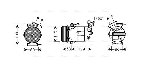 Компрессор, кондиционер   RTAK384   AVA QUALITY COOLING