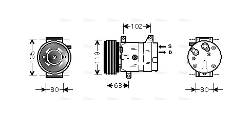 Компрессор, кондиционер   RTAK440   AVA QUALITY COOLING