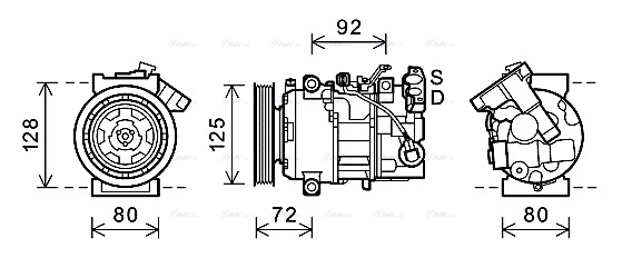 Компрессор, кондиционер   RTAK489   AVA QUALITY COOLING