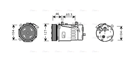 Компресор, система кондиціонування повітря   VNAK050   AVA QUALITY COOLING