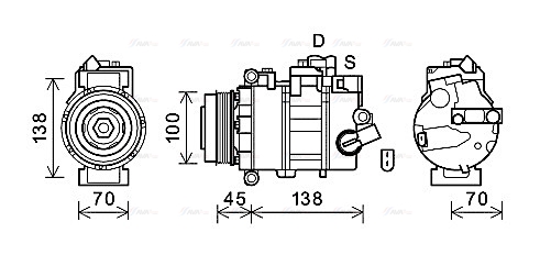 Компрессор, кондиционер   VNAK384   AVA QUALITY COOLING