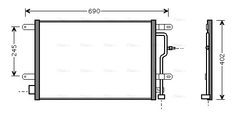 Конденсатор, система кондиціонування повітря   AI5194   AVA QUALITY COOLING