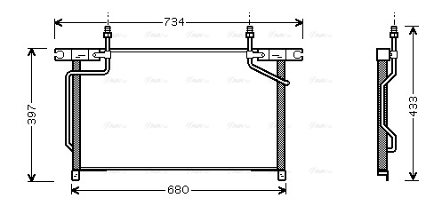 Конденсатор, кондиционер   DN5213   AVA QUALITY COOLING