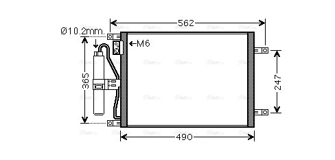 Конденсатор, кондиционер   DN5252D   AVA QUALITY COOLING