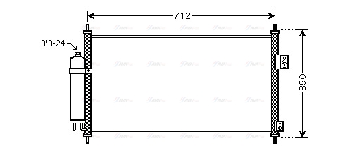 Конденсатор, кондиционер   DN5263D   AVA QUALITY COOLING