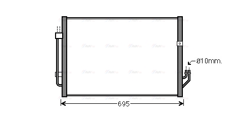 Конденсатор, кондиционер   DN5331   AVA QUALITY COOLING