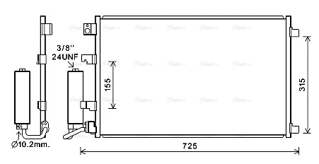 Конденсатор, кондиционер   DN5420D   AVA QUALITY COOLING