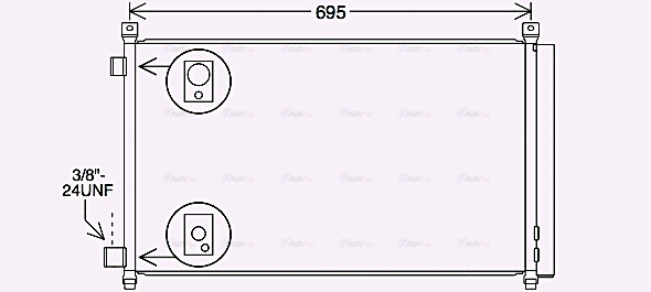 Конденсатор, система кондиціонування повітря   DN5456D   AVA QUALITY COOLING