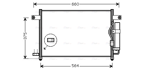 Конденсатор, система кондиціонування повітря   DW5049D   AVA QUALITY COOLING