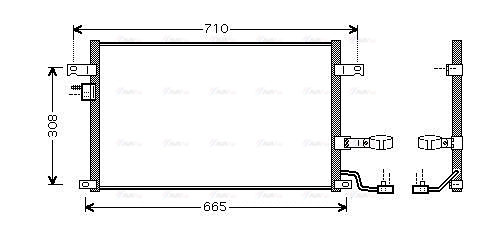 Конденсатор, система кондиціонування повітря   DW5056D   AVA QUALITY COOLING