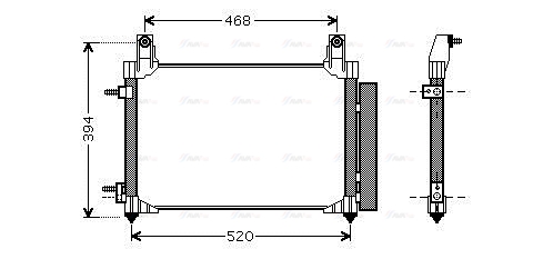 Конденсатор, система кондиціонування повітря   DW5081D   AVA QUALITY COOLING