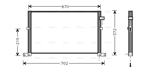 Конденсатор, система кондиціонування повітря   FD5334   AVA QUALITY COOLING