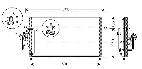 Конденсатор, кондиционер   HY5059   AVA QUALITY COOLING