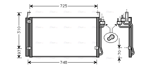 Конденсатор, система кондиціонування повітря   HY5071D   AVA QUALITY COOLING