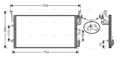 Конденсатор, система кондиціонування повітря   HY5083   AVA QUALITY COOLING