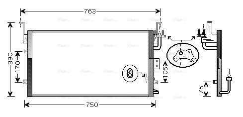 Конденсатор, система кондиціонування повітря   HY5135   AVA QUALITY COOLING