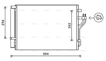 Конденсатор, система кондиціонування повітря   HY5280D   AVA QUALITY COOLING