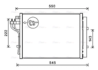 Конденсатор, система кондиціонування повітря   HY5445D   AVA QUALITY COOLING