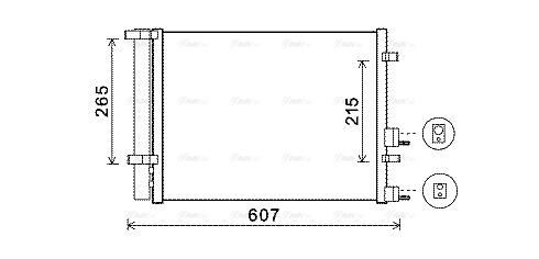 Конденсатор, система кондиціонування повітря   HYA5244D   AVA QUALITY COOLING