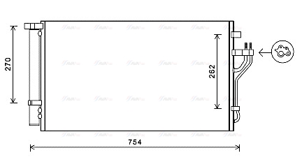 Конденсатор, кондиционер   HYA5279D   AVA QUALITY COOLING