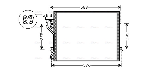 Конденсатор, система кондиціонування повітря   JE5035   AVA QUALITY COOLING
