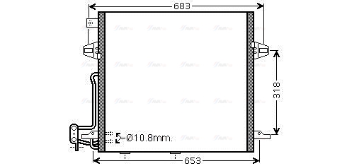 Конденсатор, система кондиціонування повітря   MS5406D   AVA QUALITY COOLING