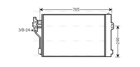 Конденсатор, система кондиціонування повітря   MSA5484D   AVA QUALITY COOLING