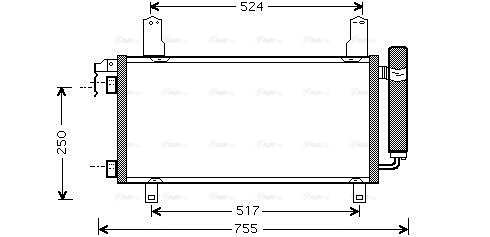 Конденсатор, система кондиціонування повітря   MZ5157D   AVA QUALITY COOLING