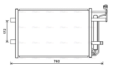 Конденсатор, кондиционер, AVA QUALITY COOLING MZ5252D Конденсатор, кондиционер, AVA QUALITY COOLING MZ5252D