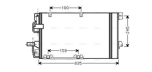 Конденсатор, система кондиціонування повітря   OLA5326D   AVA QUALITY COOLING