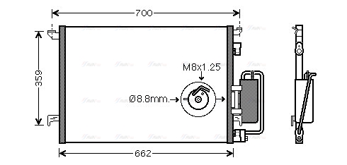 Конденсатор, система кондиціонування повітря   OLA5333D   AVA QUALITY COOLING