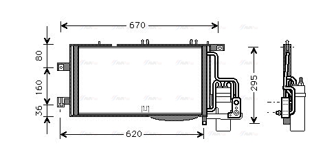 Конденсатор, система кондиціонування повітря   OLA5370D   AVA QUALITY COOLING