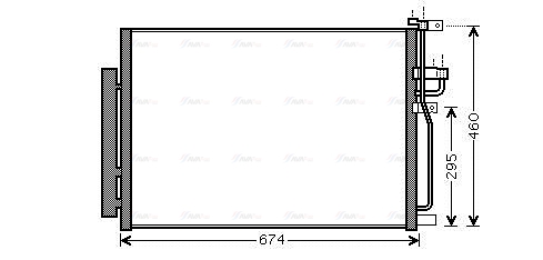 Конденсатор, система кондиціонування повітря   OLA5436D   AVA QUALITY COOLING