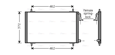 Конденсатор, система кондиціонування повітря   PE5191   AVA QUALITY COOLING