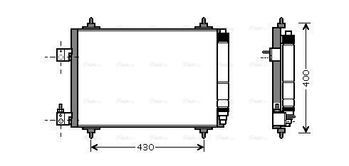 Конденсатор, система кондиціонування повітря   PEA5286D   AVA QUALITY COOLING