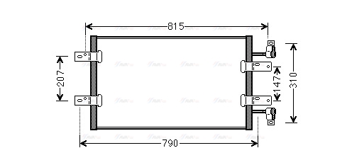 Конденсатор, система кондиціонування повітря   RTA5451   AVA QUALITY COOLING