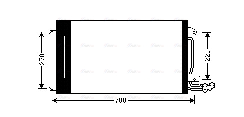 Конденсатор, кондиционер   STA5038D   AVA QUALITY COOLING