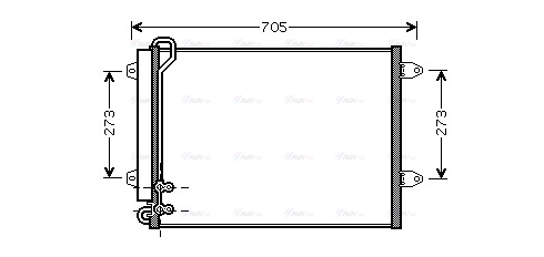 Конденсатор, кондиционер   VNA5225D   AVA QUALITY COOLING