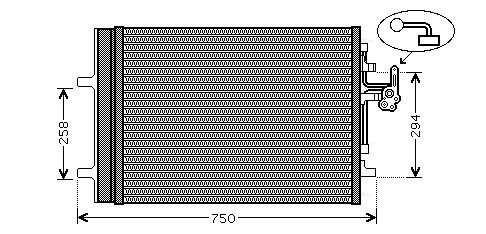 Конденсатор, кондиционер   VO5161D   AVA QUALITY COOLING