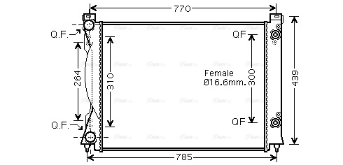 Радіатор, система охолодження двигуна   AI2234   AVA QUALITY COOLING