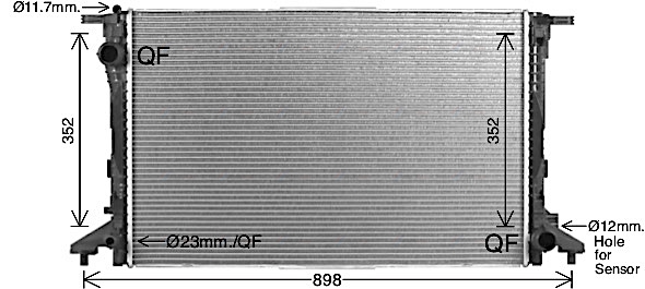 Радиатор, охлаждение двигателя   AI2441   AVA QUALITY COOLING