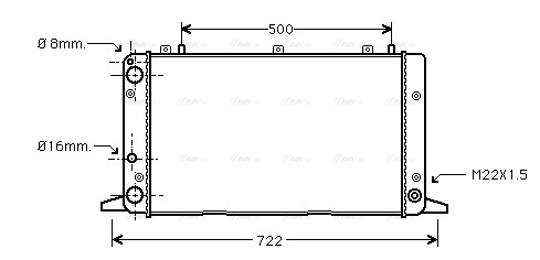 Радіатор, система охолодження двигуна   AIA2047   AVA QUALITY COOLING