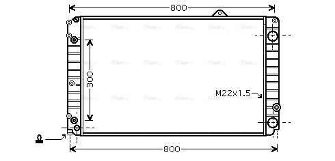 Радіатор, система охолодження двигуна   AIA2099   AVA QUALITY COOLING