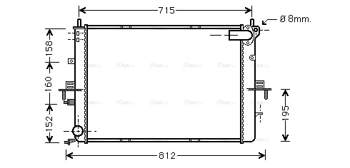 Радиатор, охлаждение двигателя   AU2152   AVA QUALITY COOLING