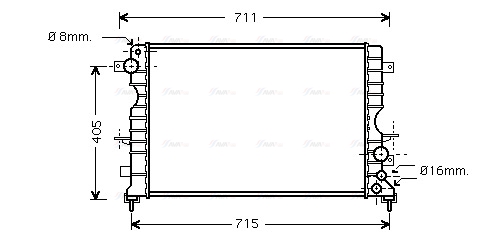 Радиатор, охлаждение двигателя   AU2165   AVA QUALITY COOLING